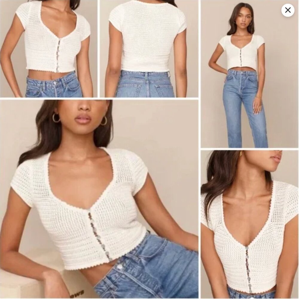 Reformation - Caterina Open Knit Sweater